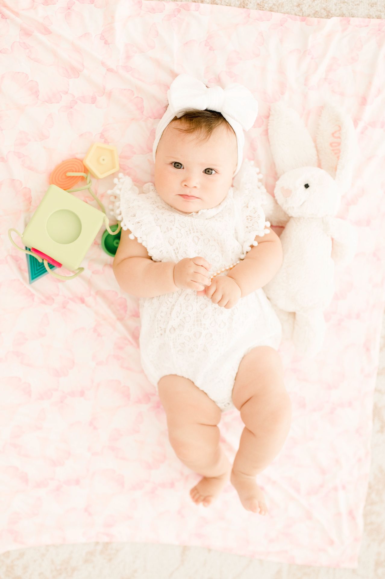 Swaddle spread out as a playmat